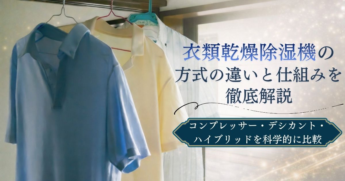 衣類乾燥除湿機の方式の違いと仕組みを徹底解説