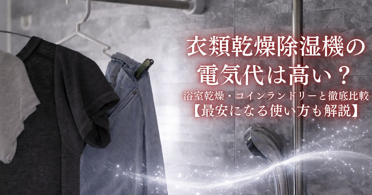 衣類乾燥除湿機の電気代は高い？